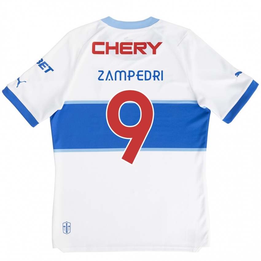 Criança Camisola Fernando Zampedri #9 Branco Azul Principal 2024/25 Camisa