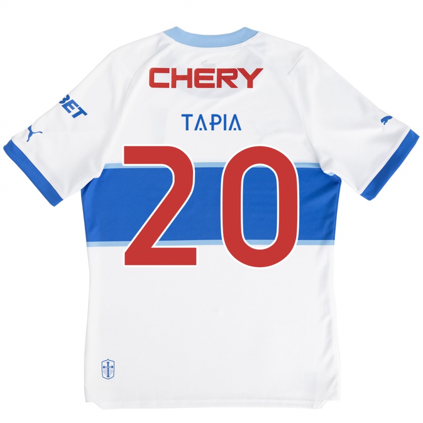 Criança Camisola Gonzalo Tapia #20 Branco Azul Principal 2024/25 Camisa