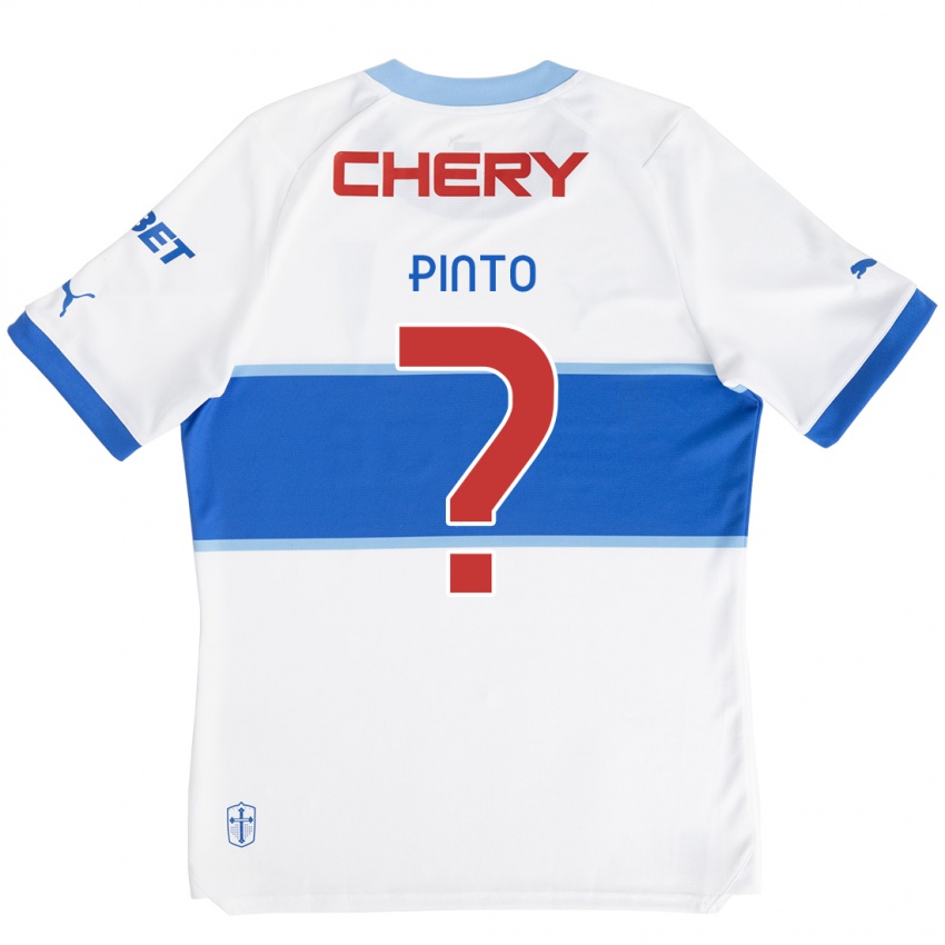 Criança Camisola Pablo Pinto #0 Branco Azul Principal 2024/25 Camisa