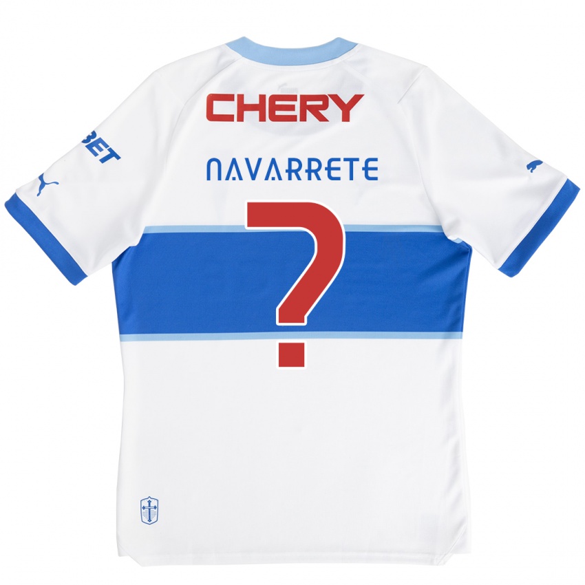 Criança Camisola Carlos Navarrete #0 Branco Azul Principal 2024/25 Camisa