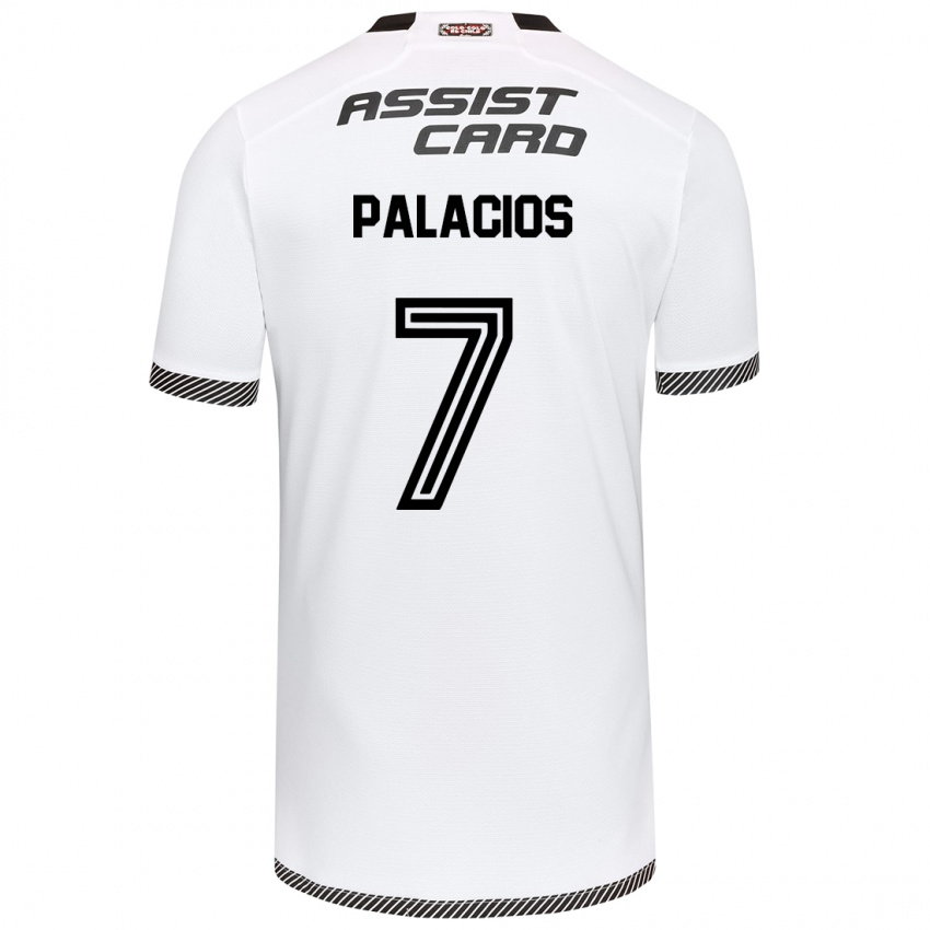 Criança Camisola Carlos Palacios #7 Branco Preto Principal 2024/25 Camisa