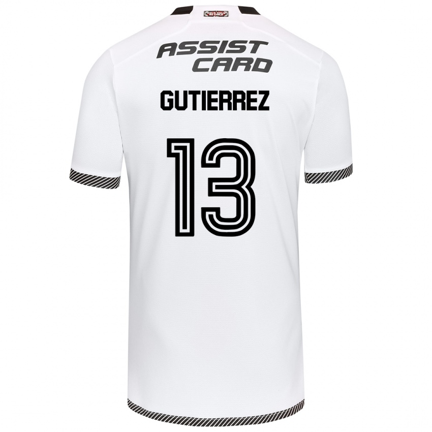 Criança Camisola Bruno Gutiérrez #13 Branco Preto Principal 2024/25 Camisa