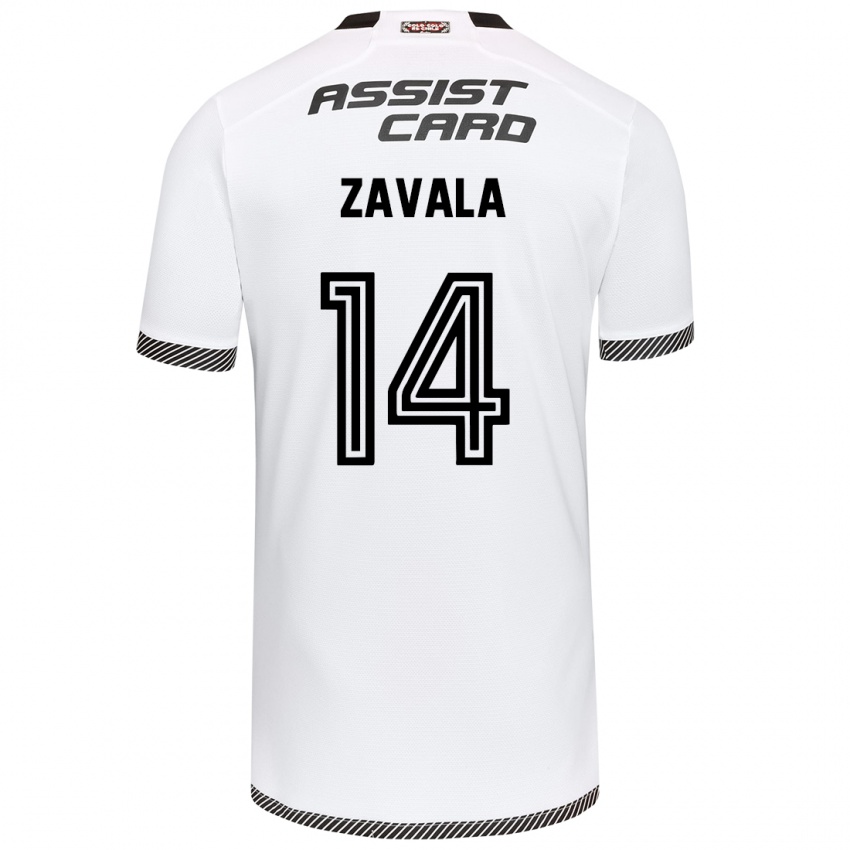 Criança Camisola Cristián Zavala #14 Branco Preto Principal 2024/25 Camisa