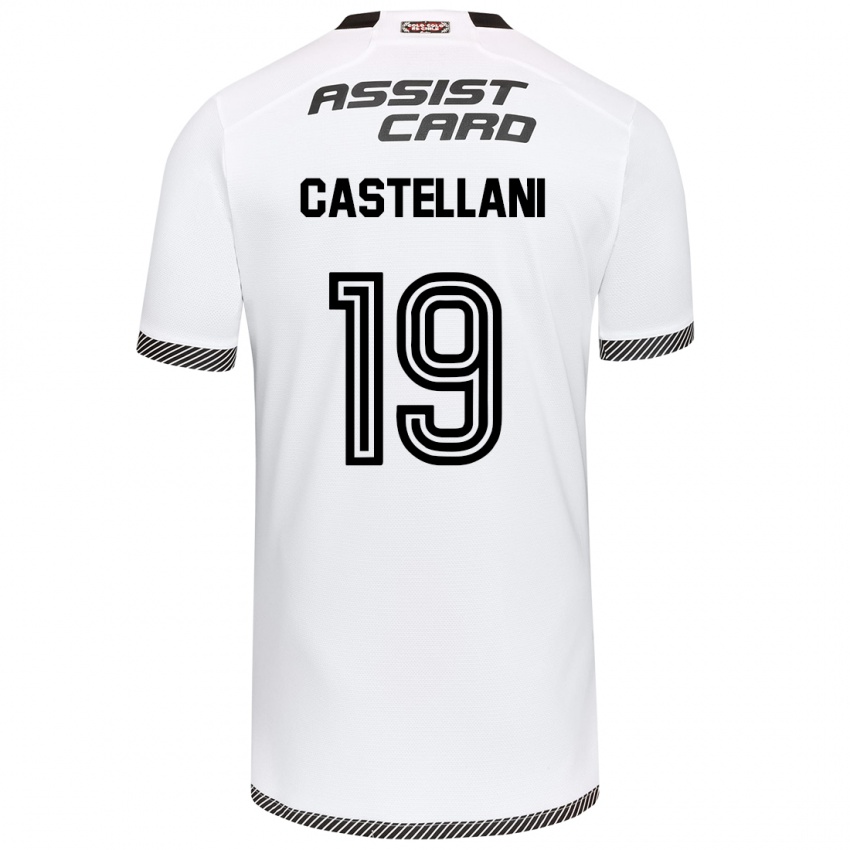 Criança Camisola Gonzalo Castellani #19 Branco Preto Principal 2024/25 Camisa