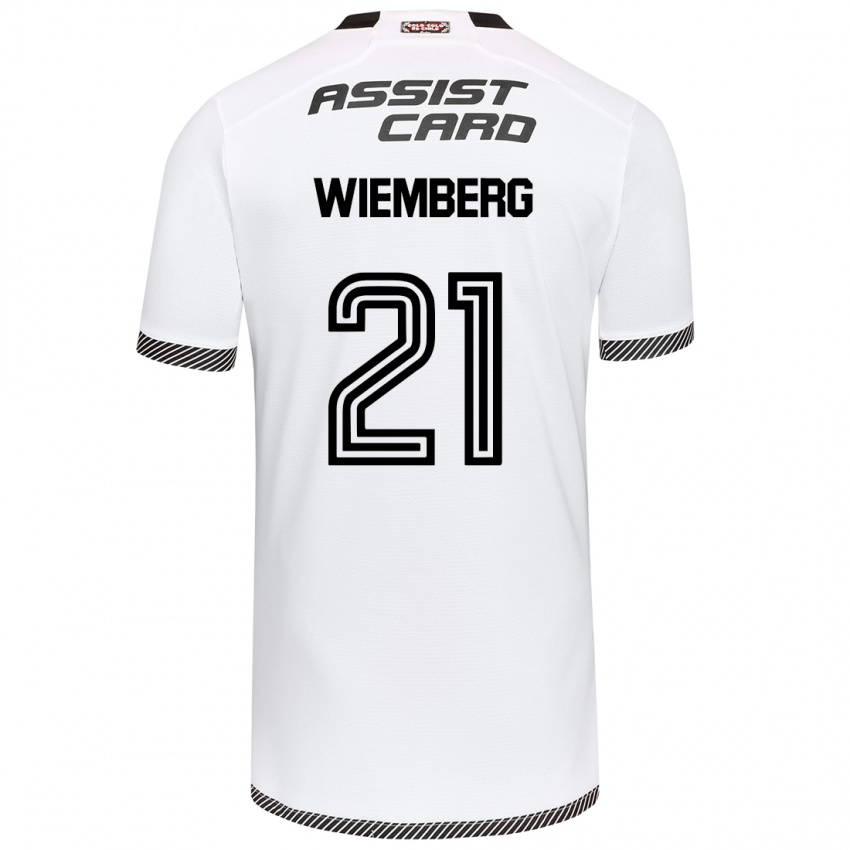 Criança Camisola Erick Wiemberg #21 Branco Preto Principal 2024/25 Camisa