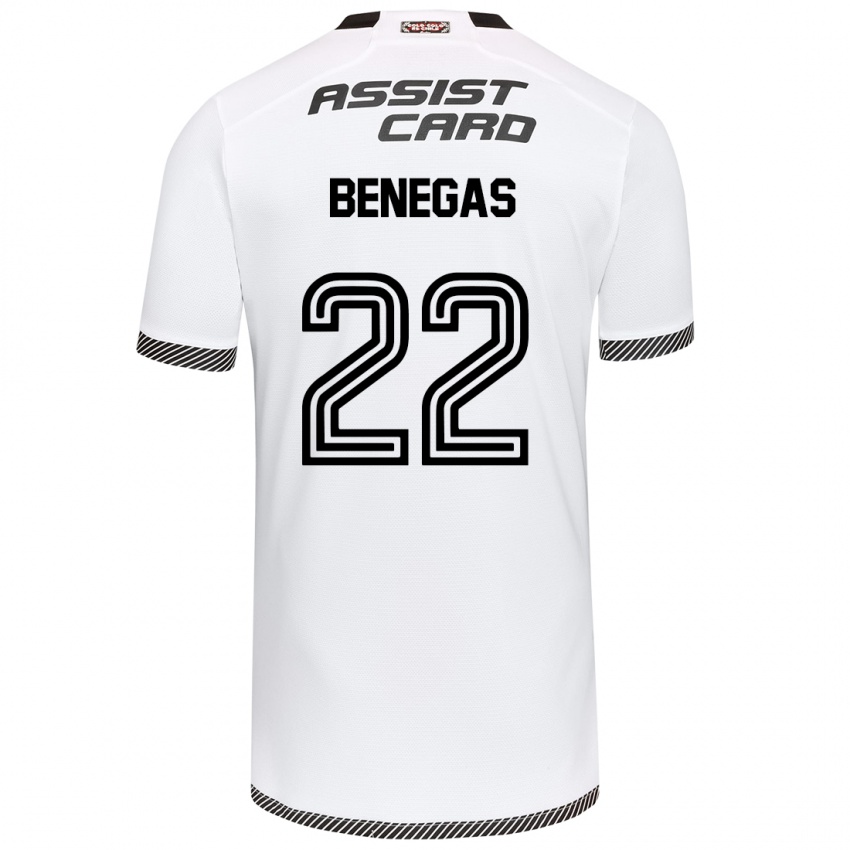 Criança Camisola Leandro Benegas #22 Branco Preto Principal 2024/25 Camisa