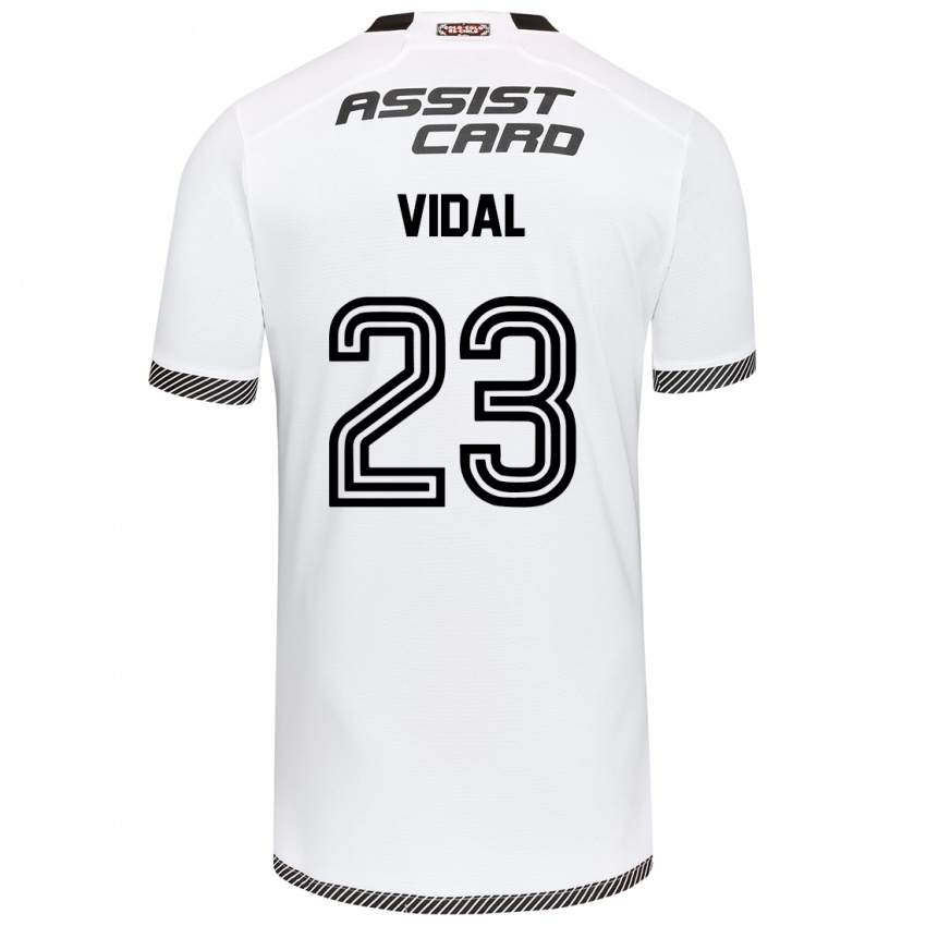 Criança Camisola Arturo Vidal #23 Branco Preto Principal 2024/25 Camisa