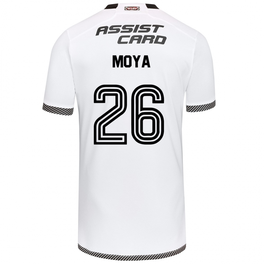 Criança Camisola Matías Moya #26 Branco Preto Principal 2024/25 Camisa