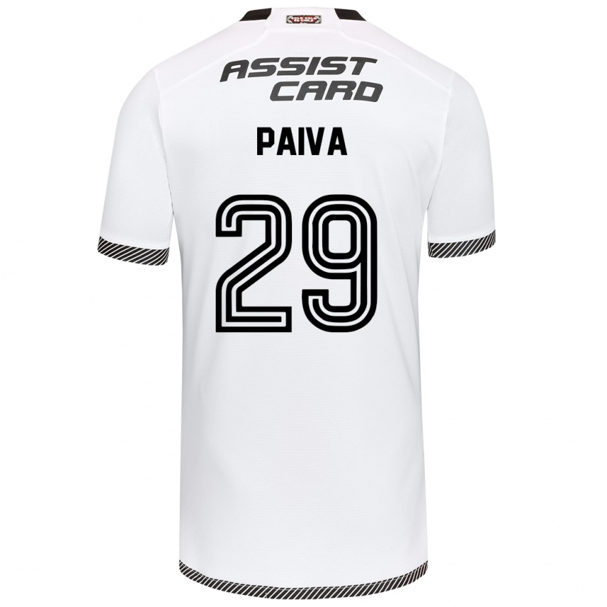 Criança Camisola Guillermo Paiva #29 Branco Preto Principal 2024/25 Camisa