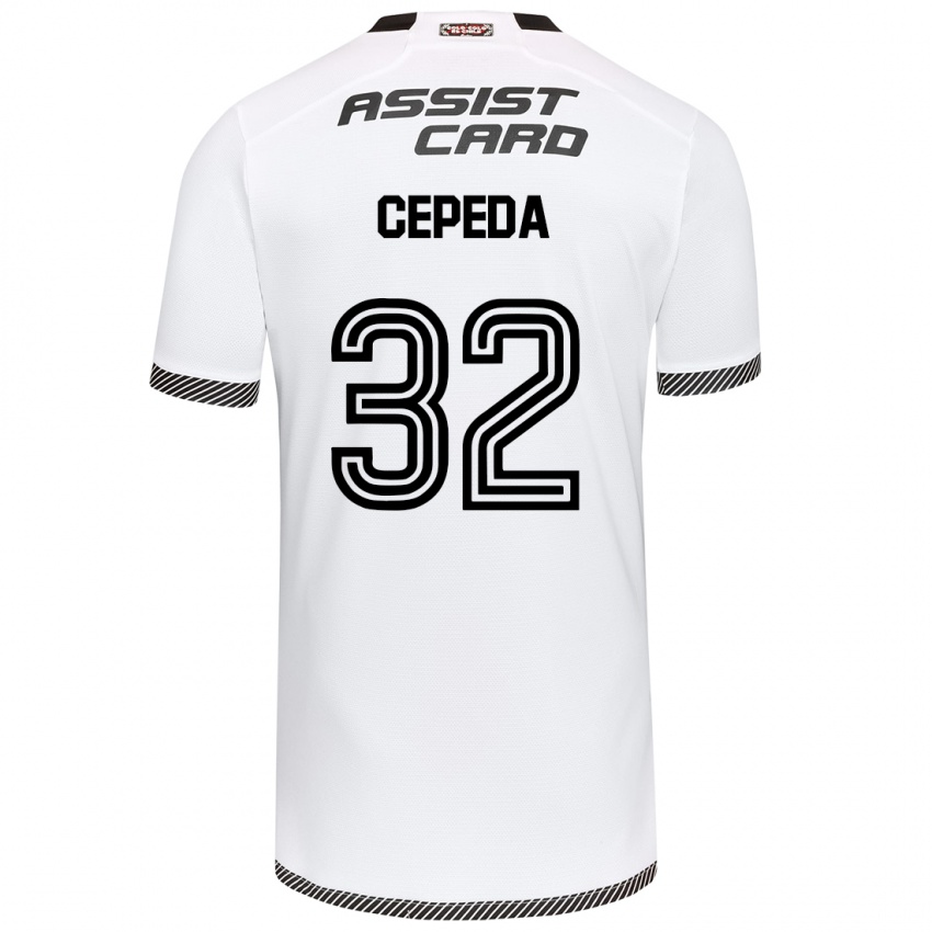 Criança Camisola Lucas Cepeda #32 Branco Preto Principal 2024/25 Camisa