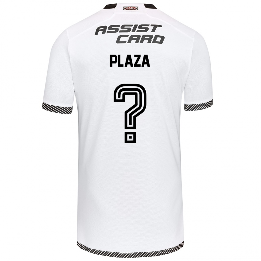 Criança Camisola Diego Plaza #0 Branco Preto Principal 2024/25 Camisa