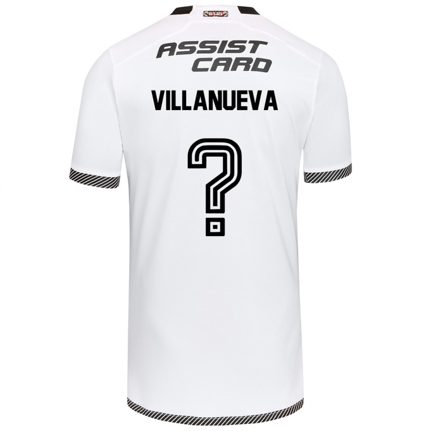 Criança Camisola Eduardo Villanueva #0 Branco Preto Principal 2024/25 Camisa