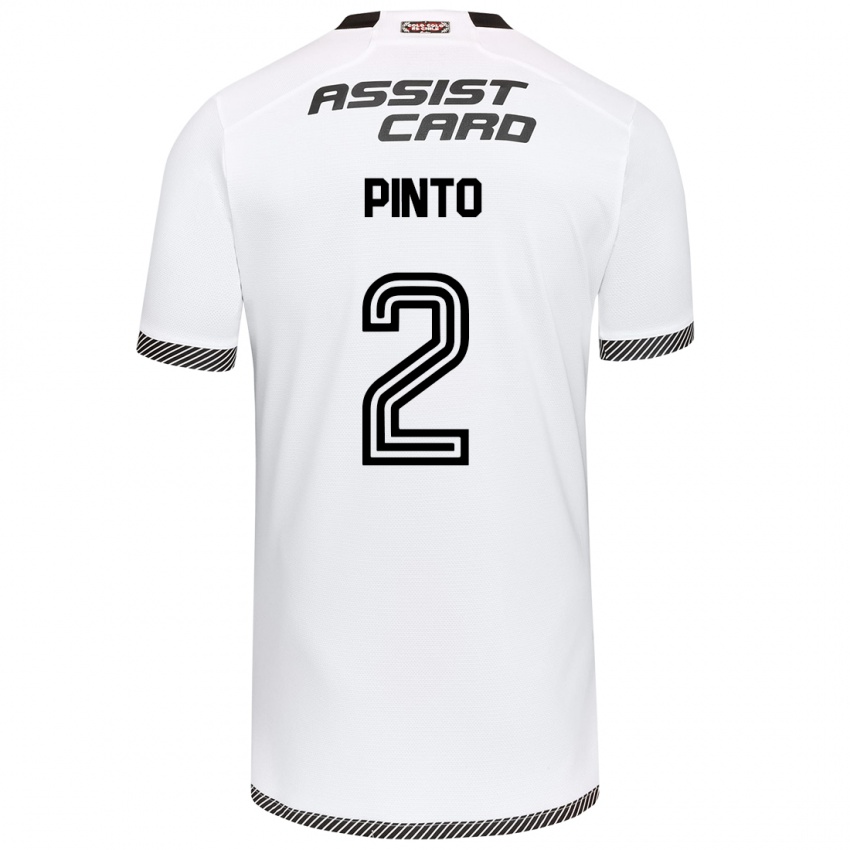 Criança Camisola Matías Pinto #2 Branco Preto Principal 2024/25 Camisa