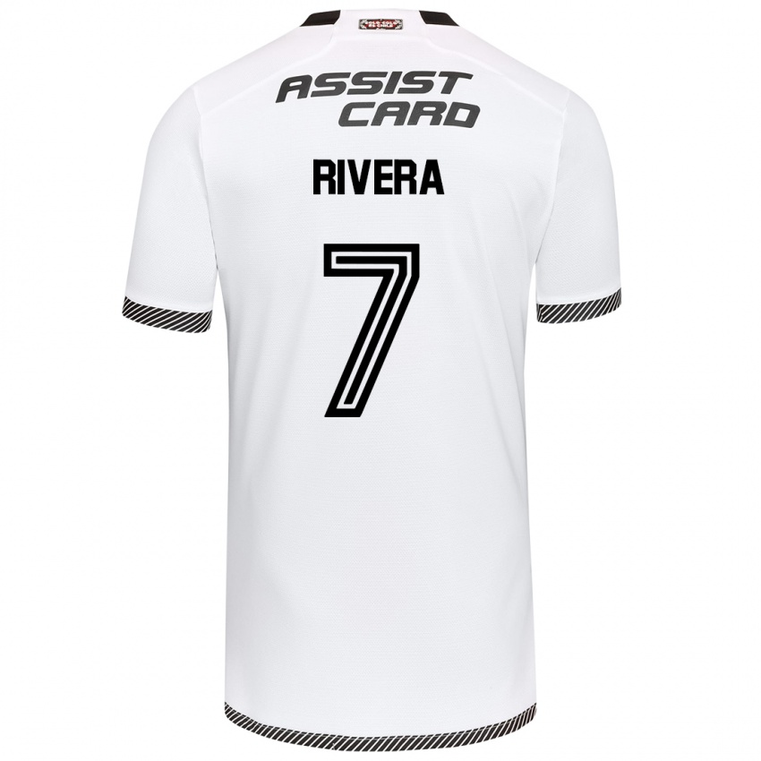 Criança Camisola Francisco Rivera #7 Branco Preto Principal 2024/25 Camisa