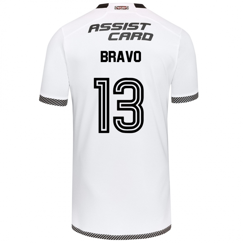 Criança Camisola Santiago Bravo #13 Branco Preto Principal 2024/25 Camisa