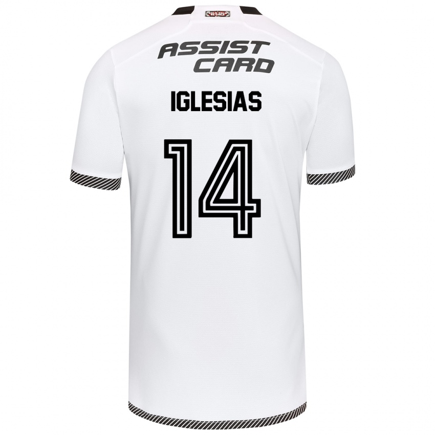 Criança Camisola Luciano Iglesias #14 Branco Preto Principal 2024/25 Camisa