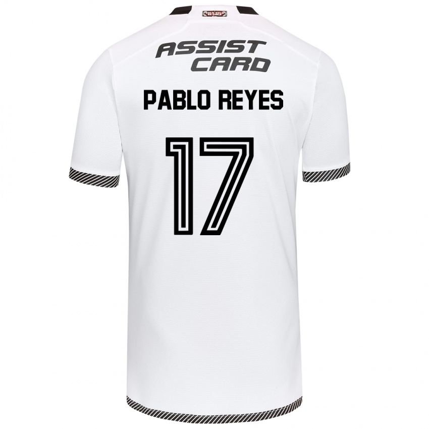 Criança Camisola Juan Pablo Reyes #17 Branco Preto Principal 2024/25 Camisa