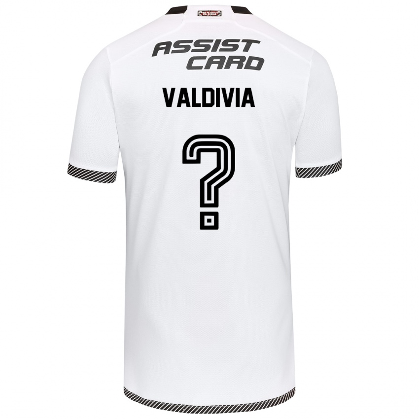 Criança Camisola Felipe Valdivia #0 Branco Preto Principal 2024/25 Camisa