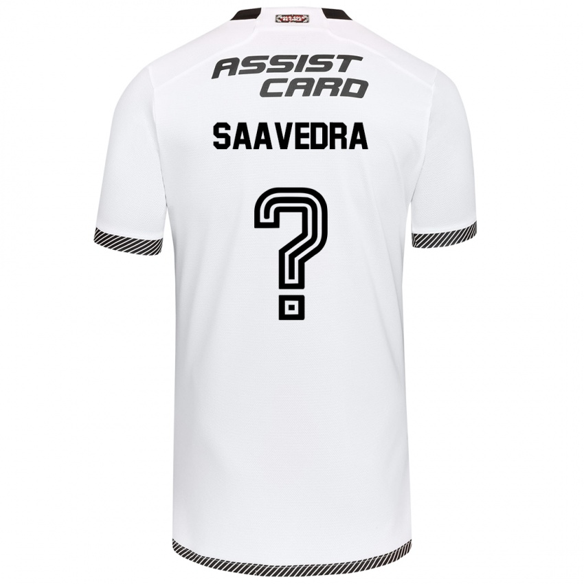 Criança Camisola Danilo Saavedra #0 Branco Preto Principal 2024/25 Camisa