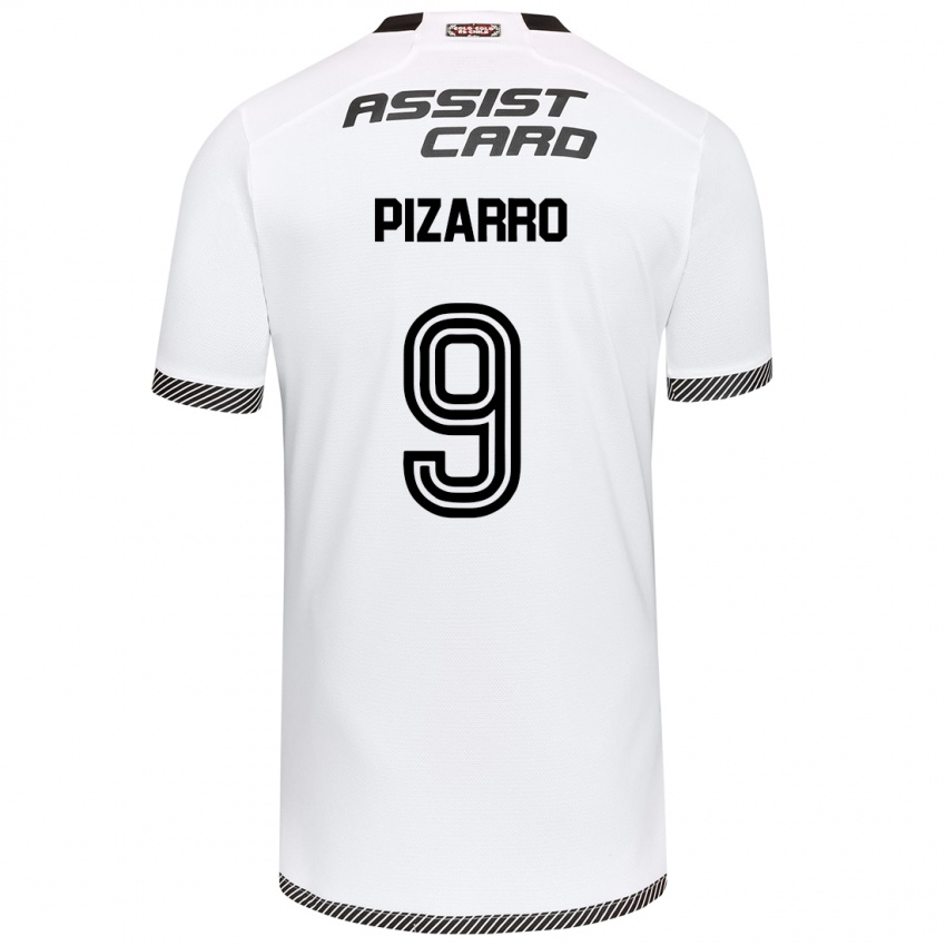 Criança Camisola Damián Pizarro #9 Branco Preto Principal 2024/25 Camisa