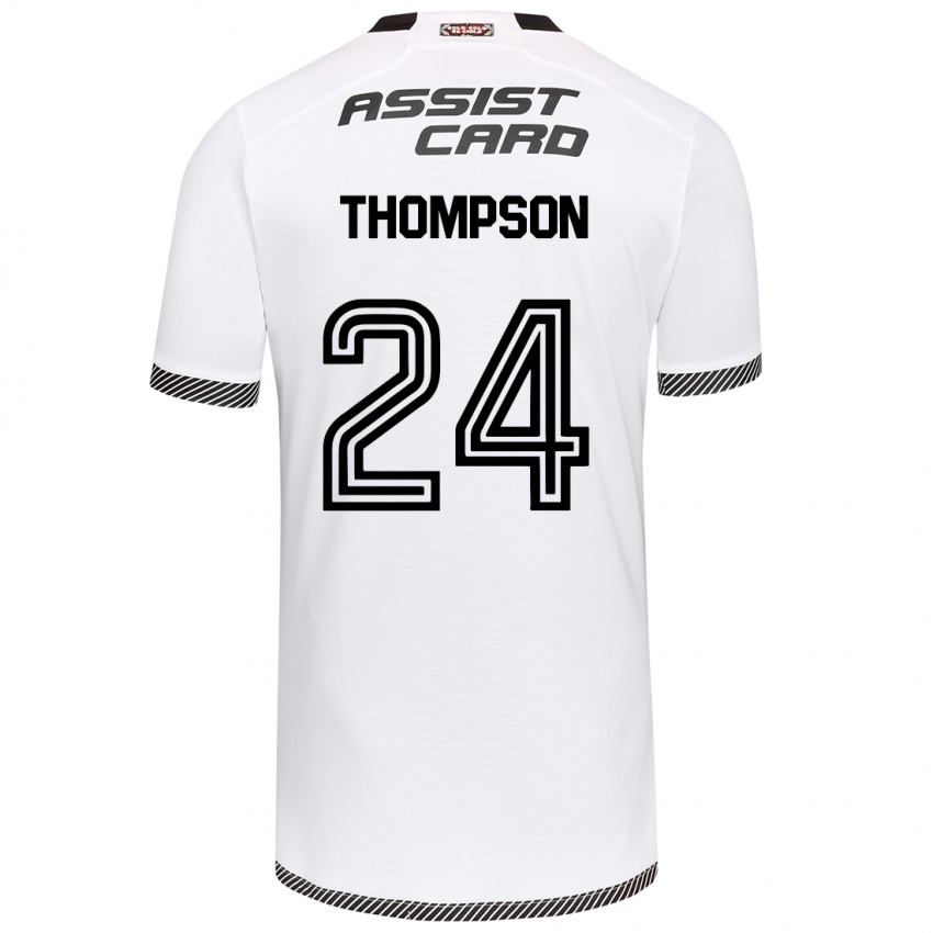 Criança Camisola Jordhy Thompson #24 Branco Preto Principal 2024/25 Camisa