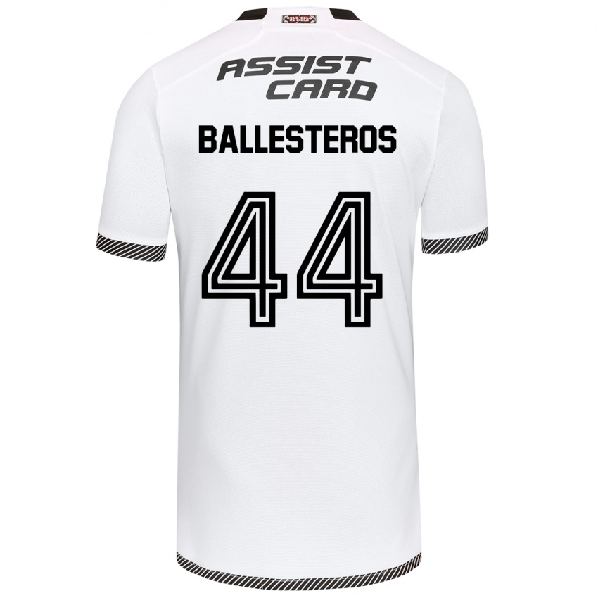 Criança Camisola Martín Ballesteros #44 Branco Preto Principal 2024/25 Camisa