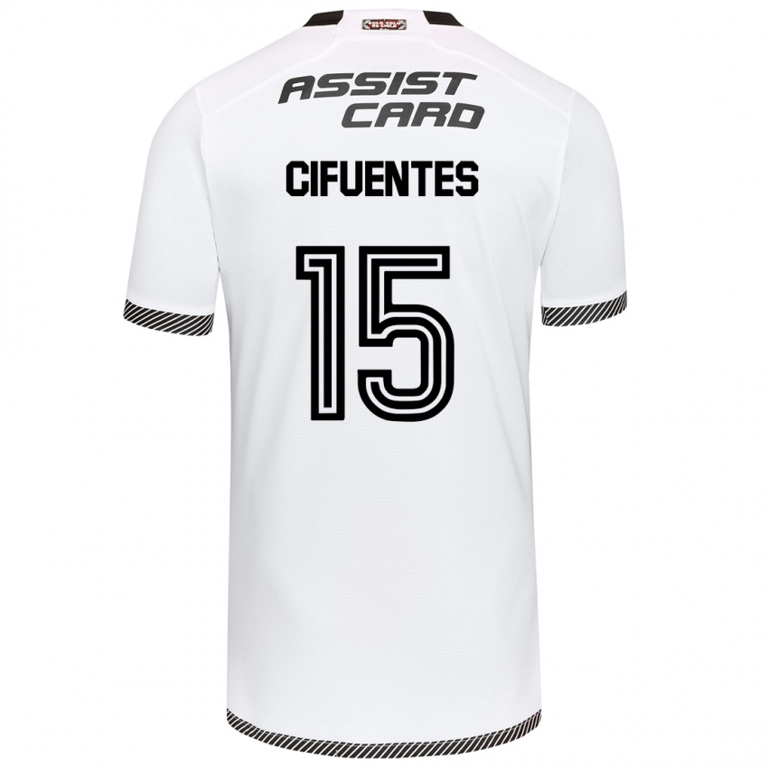 Criança Camisola Anaís Cifuentes #15 Branco Preto Principal 2024/25 Camisa