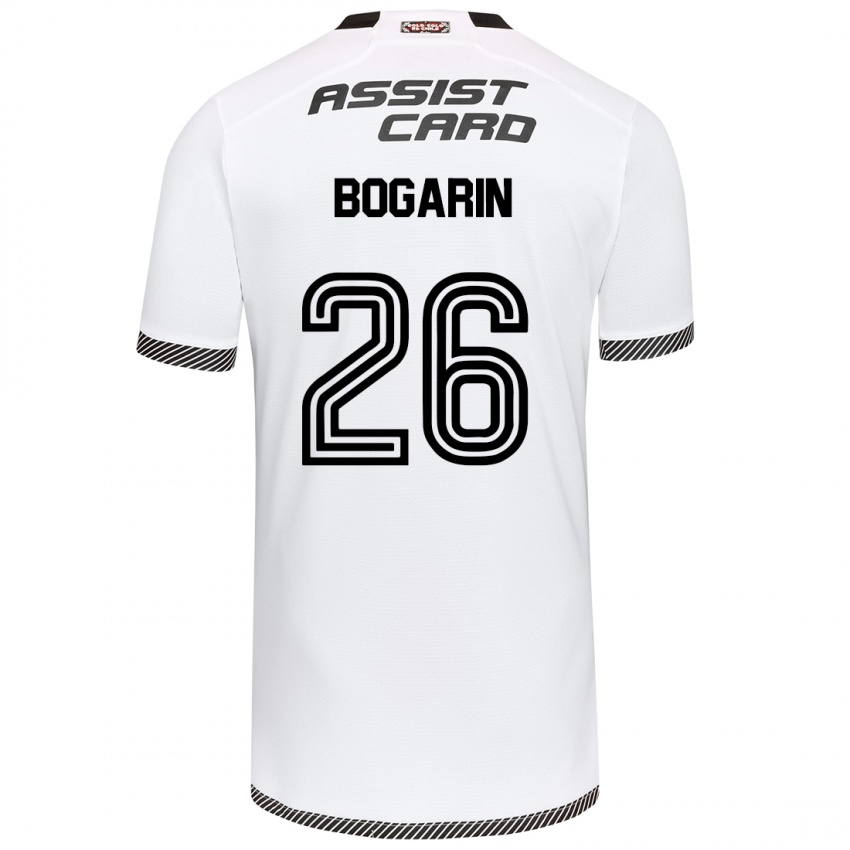 Criança Camisola Dahiana Bogarín #26 Branco Preto Principal 2024/25 Camisa