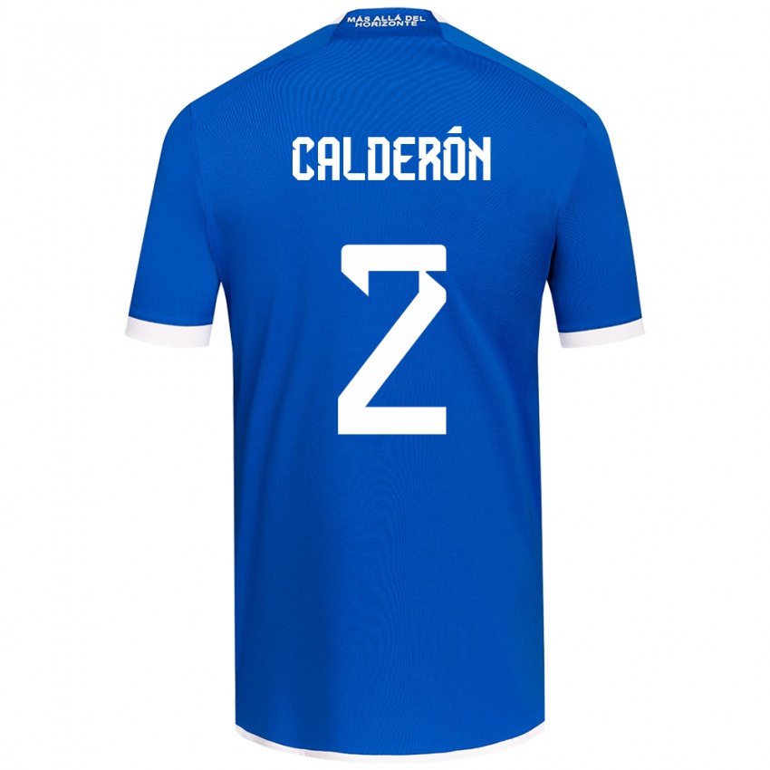 Criança Camisola Franco Calderón #2 Branco Azulado Principal 2024/25 Camisa