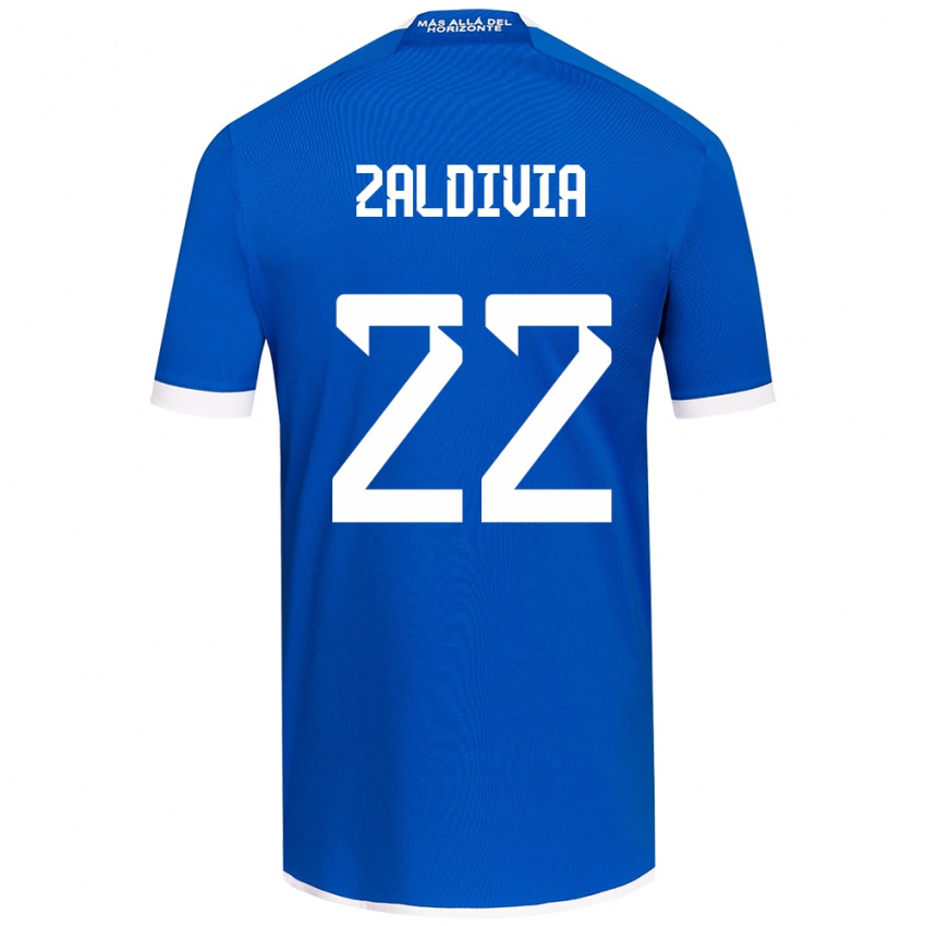 Criança Camisola Matías Zaldivia #22 Branco Azulado Principal 2024/25 Camisa