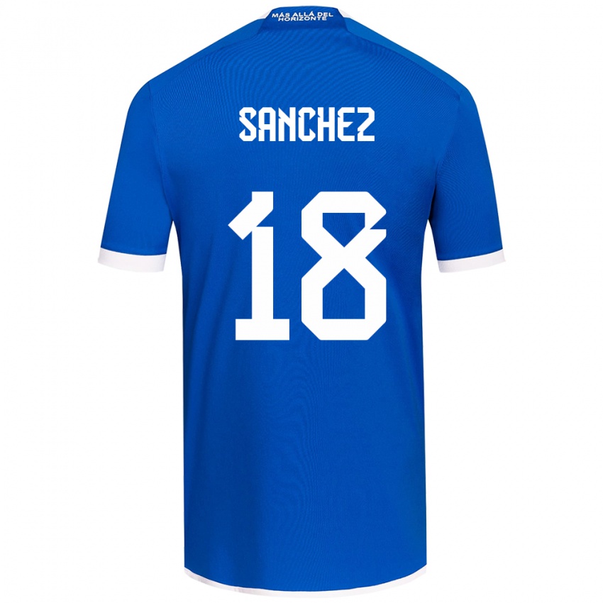 Criança Camisola Bárbara Sánchez #18 Branco Azulado Principal 2024/25 Camisa