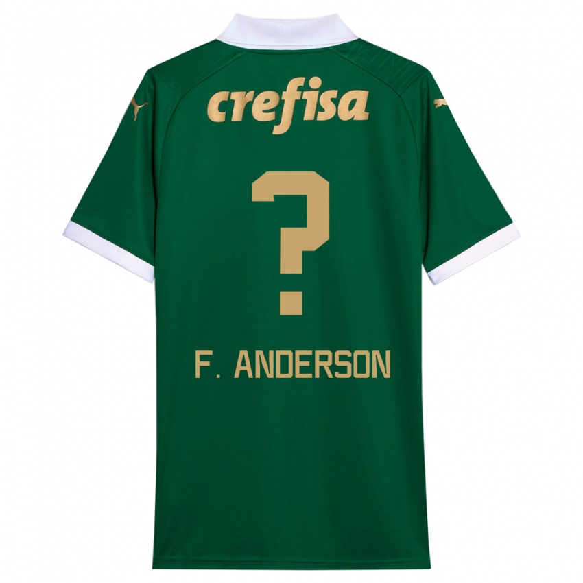 Criança Camisola Felipe Anderson #0 Verde Branco Principal 2024/25 Camisa