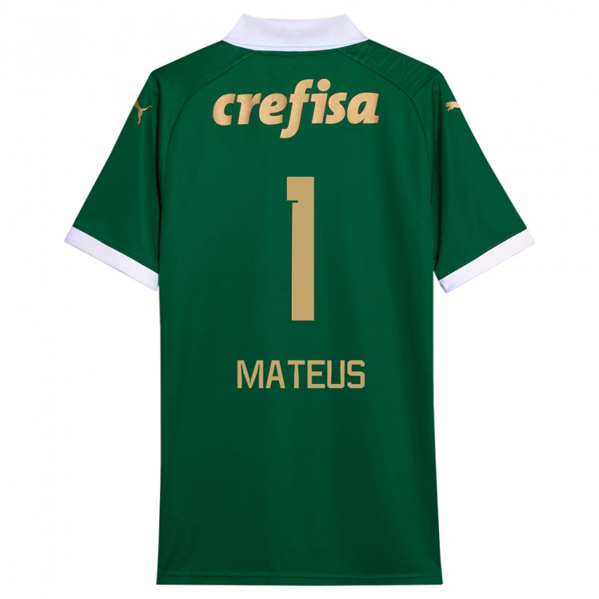 Criança Camisola Mateus #1 Verde Branco Principal 2024/25 Camisa