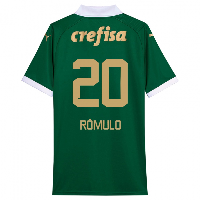 Criança Camisola Rômulo #20 Verde Branco Principal 2024/25 Camisa