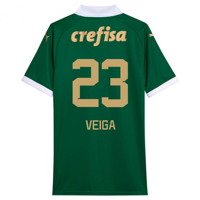 Criança Camisola Raphael Veiga #23 Verde Branco Principal 2024/25 Camisa