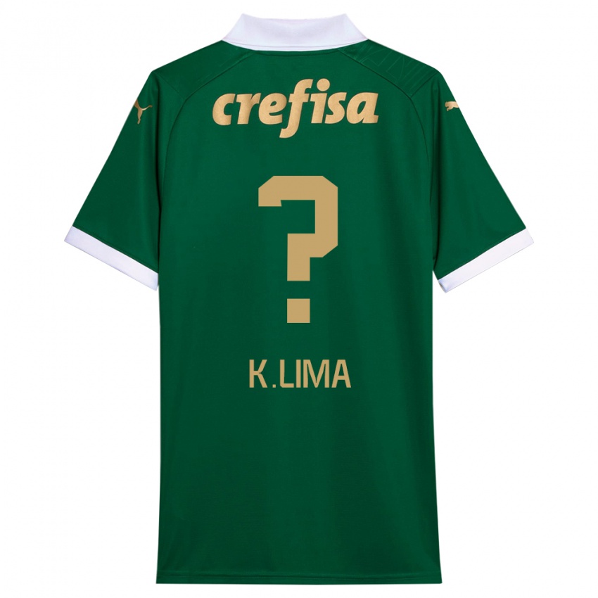 Criança Camisola Kauan Lima #0 Verde Branco Principal 2024/25 Camisa