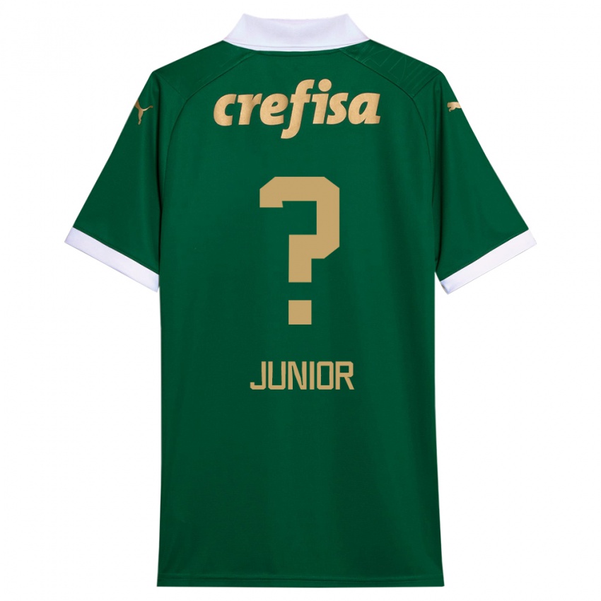 Criança Camisola Gilberto Junior #0 Verde Branco Principal 2024/25 Camisa