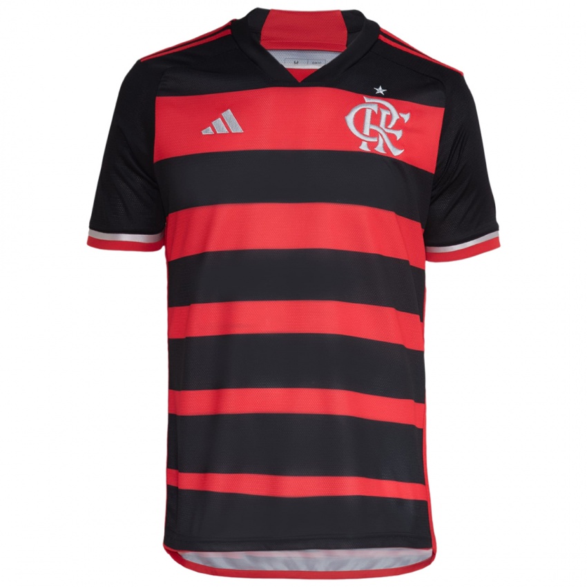 Criança Camisola João Marcos #0 Vermelho Preto Principal 2024/25 Camisa