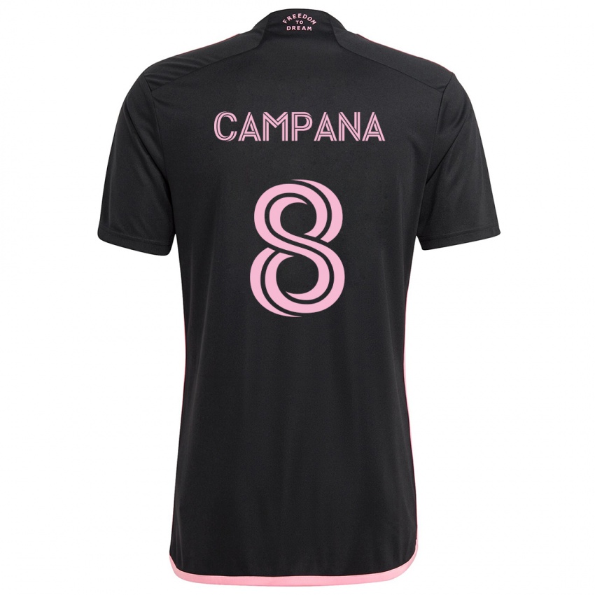 Criança Camisola Leonardo Campana #8 Preto Alternativa 2024/25 Camisa