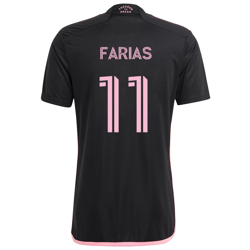 Criança Camisola Facundo Farías #11 Preto Alternativa 2024/25 Camisa