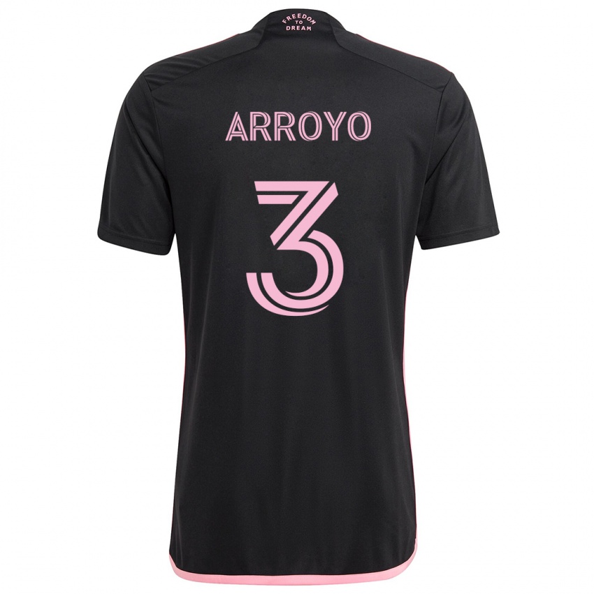 Criança Camisola Dixon Arroyo #3 Preto Alternativa 2024/25 Camisa