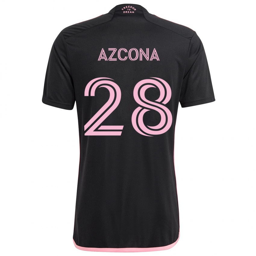 Criança Camisola Edison Azcona #28 Preto Alternativa 2024/25 Camisa