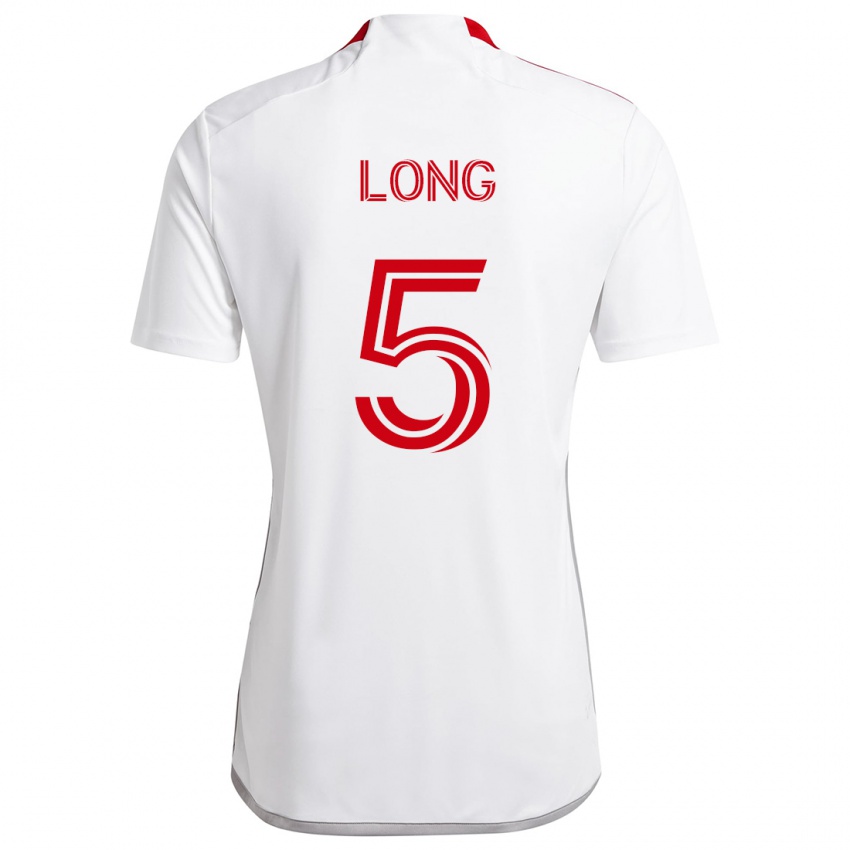 Criança Camisola Kevin Long #5 Branco Vermelho Alternativa 2024/25 Camisa