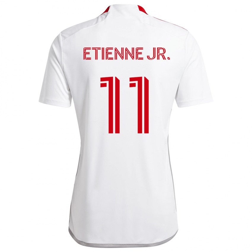 Criança Camisola Derrick Etienne Jr. #11 Branco Vermelho Alternativa 2024/25 Camisa