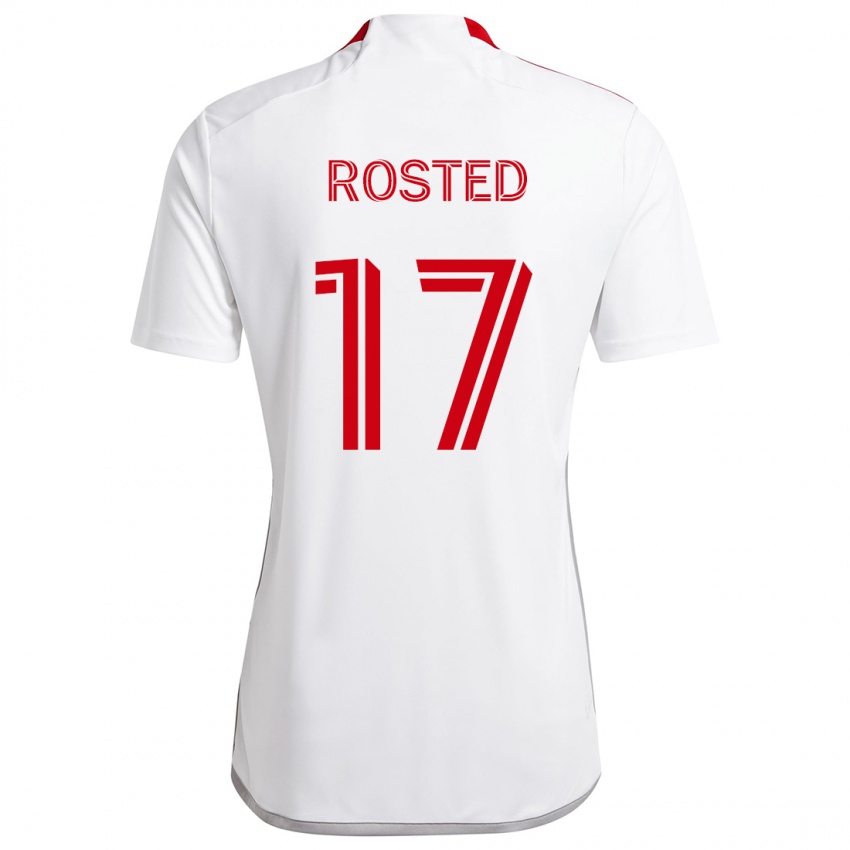 Criança Camisola Sigurd Rosted #17 Branco Vermelho Alternativa 2024/25 Camisa