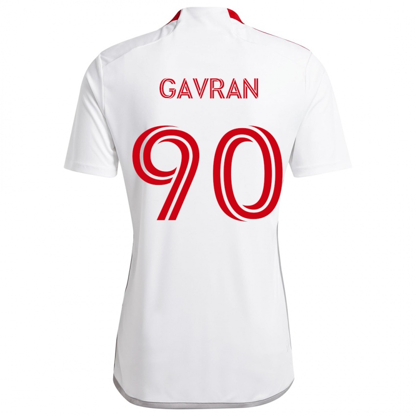 Criança Camisola Luka Gavran #90 Branco Vermelho Alternativa 2024/25 Camisa