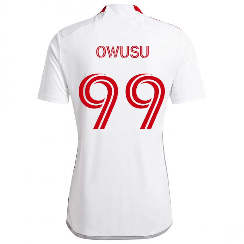 Criança Camisola Prince Osei Owusu #99 Branco Vermelho Alternativa 2024/25 Camisa