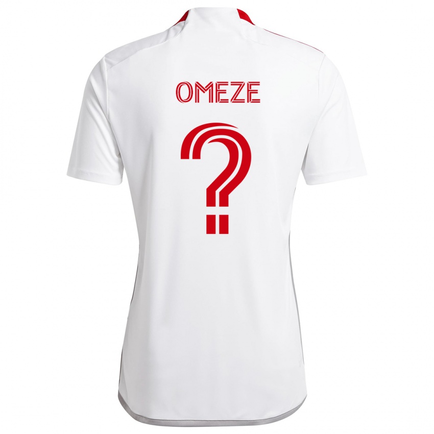 Criança Camisola Chimere Omeze #0 Branco Vermelho Alternativa 2024/25 Camisa