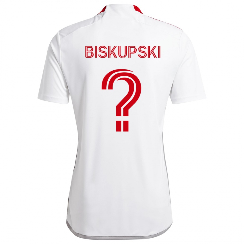 Criança Camisola Philip Biskupski #0 Branco Vermelho Alternativa 2024/25 Camisa