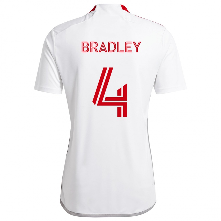 Criança Camisola Michael Bradley #4 Branco Vermelho Alternativa 2024/25 Camisa